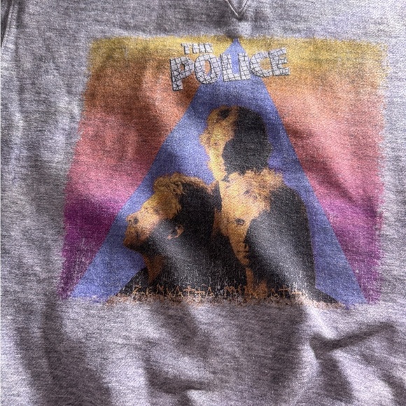 The Police Vintage Look Gray Graphic Sweatshirt - Picture 2 of 8